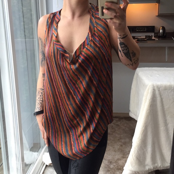 Haute Hippie Tops - Haute Hippie Silk Tigereye Top
